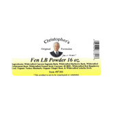 Christopher's Original Formulas, Lower Bowel Formula (Fen L.B.) Bulk 1 Lb Powder